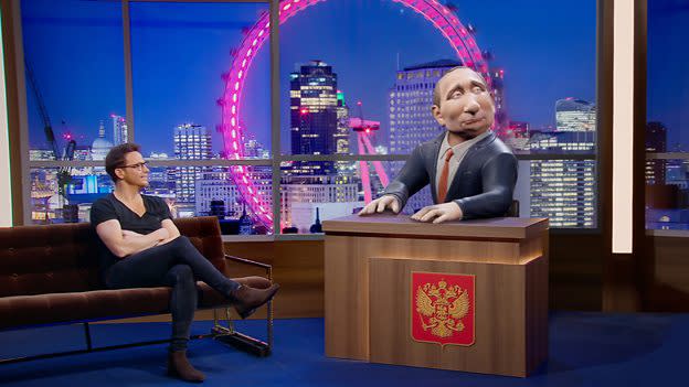 The press-release accompanying the BBC’s “Tonight with Vladimir Putin” may have lashed on the hype, promising a CGI comedy talk show "with … everybody’s favourite bear-wrestling global strongman.” But the show’s most obvious customer — the Kremlin — has reacted with disinterest.Responding to Wednesday’s reports that Britain’s public broadcaster had commissioned two pilot episodes of a virtual-reality Putin talk-show, Kremlin spokesman Dmitry Peskov said that the Russian leader had “no plans” to watch it. “Many books have been written about Putin, and there have been puppets and caricatures too. The president has not read books about himself, and has not watched the cartoons either,” he said. “Putin doesn't want to imitate the caricatures; let the caricatures imitate him.Russia itself does not have any real political satire show on mainstream TV. The acerbic Kukly ("Puppets"), based on the British Spitting Image was taken off-air in 2002, shortly after Mr Putin came to power. From the small trailer published by the BBC’s press department on Wednesday, “Tonight with Vladimir Putin,” does not look to be immediately hostile to the Russian president. The lines uttered by the 3D digital image of Putin — “When I was young KGB officer in the late 1980s, I was the only person who saw the hidden delights the West: blue jeans, rock and roll and Terry Wogan” — are not obviously insulting (or indeed funny). > Putin doesn't want to imitate the caricatures; let the caricatures imitate him.Kremlin spokesman Dmitry PeskovBut the cheap tone of the production and several obvious errors left some in Russia wondering whether both Britain and the BBC had collectively lost their minds on the back of Brexit. The date for the show’s release has yet to be published.But producers promise a star line-up of guests including Tony Blair’s former spokesman Alistair Cambell and comedian Deborah Frances-White.The show would also come to herald the “ultimate victory for Vlad, leader of the free world,” the BBC said. As the more informed were quick to point out, “Vlad” is the short form of Vladislav, not Vladimir. A more accurate short form of the president’s name would be “Vova.”