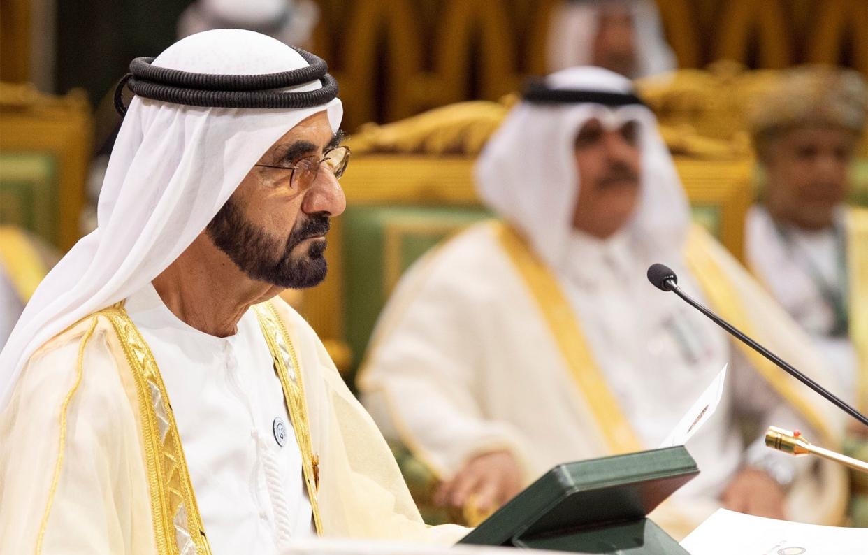 Sheikh Mohammed bin Rashid Al Maktoum, the vice president of the UAE and ruler of Dubai, announced the winners of the 2018 Gender Balance Index during a Sunday ceremony. (Photo: Handout . / Reuters)