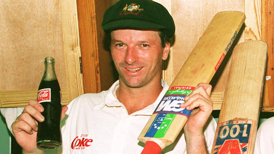 Steve Waugh, pictured here in the dressing room in the West Indies in 1995.