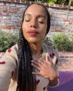 <p>The actress practiced yoga on Instagram with her fans, with donations benefiting the Native American Rights Fund. <a href="https://www.instagram.com/p/CIEFkK3ntca/?utm_source=ig_embed" rel="nofollow noopener" target="_blank" data-ylk="slk:Sharing her gratitude afterwards;elm:context_link;itc:0;sec:content-canvas" class="link ">Sharing her gratitude afterwards</a>, Washington, "Thankful to all who came to yoga to breathe and sit in our gratitude. I’m thankful to all of you. Every day. For showing me love. I see it. And I give it right back!!!!!"</p> <p>She added, "Please keep Native peoples in your thoughts and prayers today and throughout #NativeAmericanHeritageMonth." </p> <p>Later in the day Washington <a href="https://twitter.com/kerrywashington/status/1331833350244372481" rel="nofollow noopener" target="_blank" data-ylk="slk:tweeted;elm:context_link;itc:0;sec:content-canvas" class="link ">tweeted</a>, "We are having a safe, social distanced thanksgiving. With only the few people who are already in our household.... so why am I still cooking for 30?!?!?#ItsTheLeftoversForMe"</p>