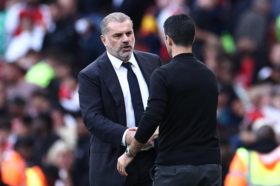 Ange Postecoglou has been full of praise for Mikel Arteta (AFP via Getty Images)