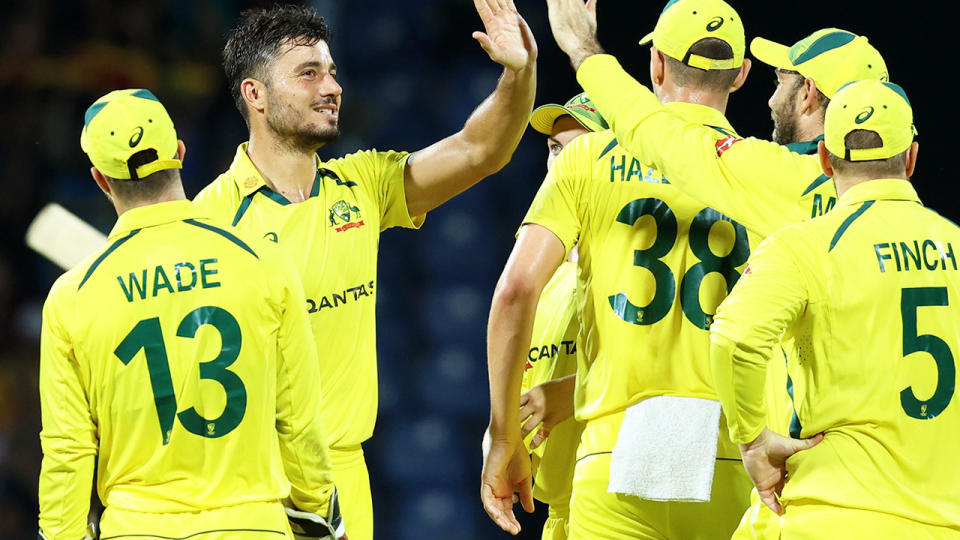 Marcus Stoinis, pictured here in action for Australia in the first ODI against Sri Lanka.