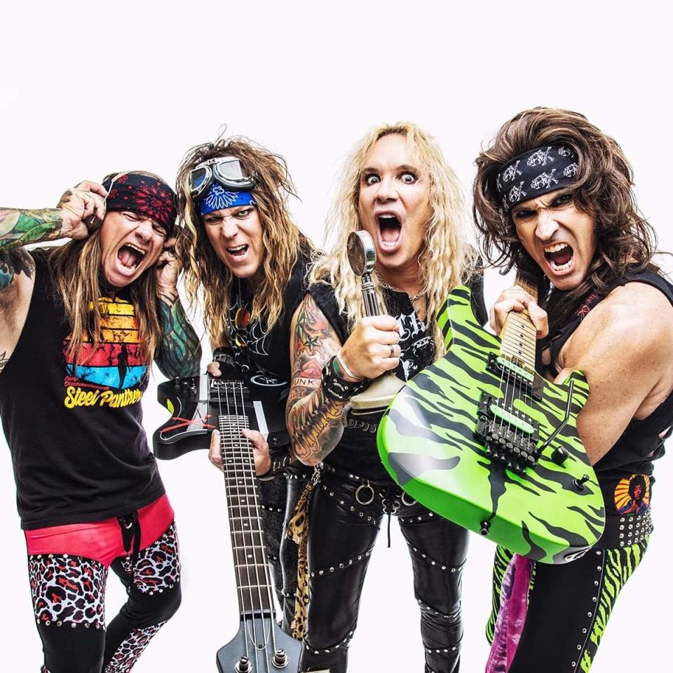 California quartet Steel Panther will bring its comedic hair-metal show to Minglewood Hall on Feb. 22.