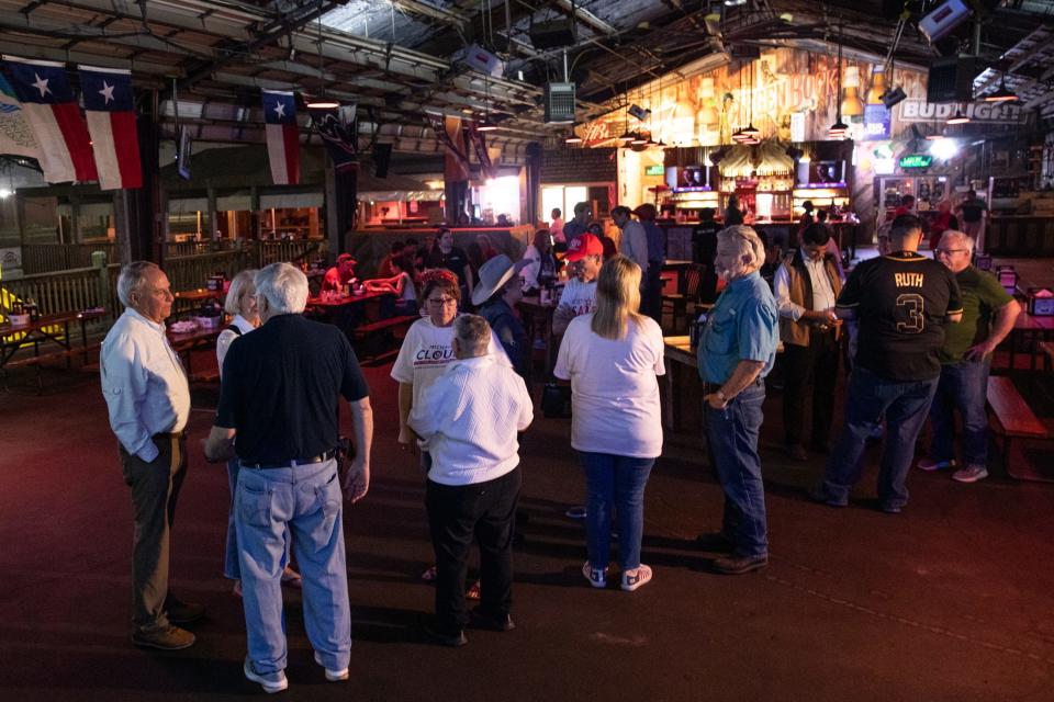Nueces County Republican Party hosts a watch party at Brewster Street Icehouse on Super Tuesday, March 5, 2024, in Corpus Christi, Texas.