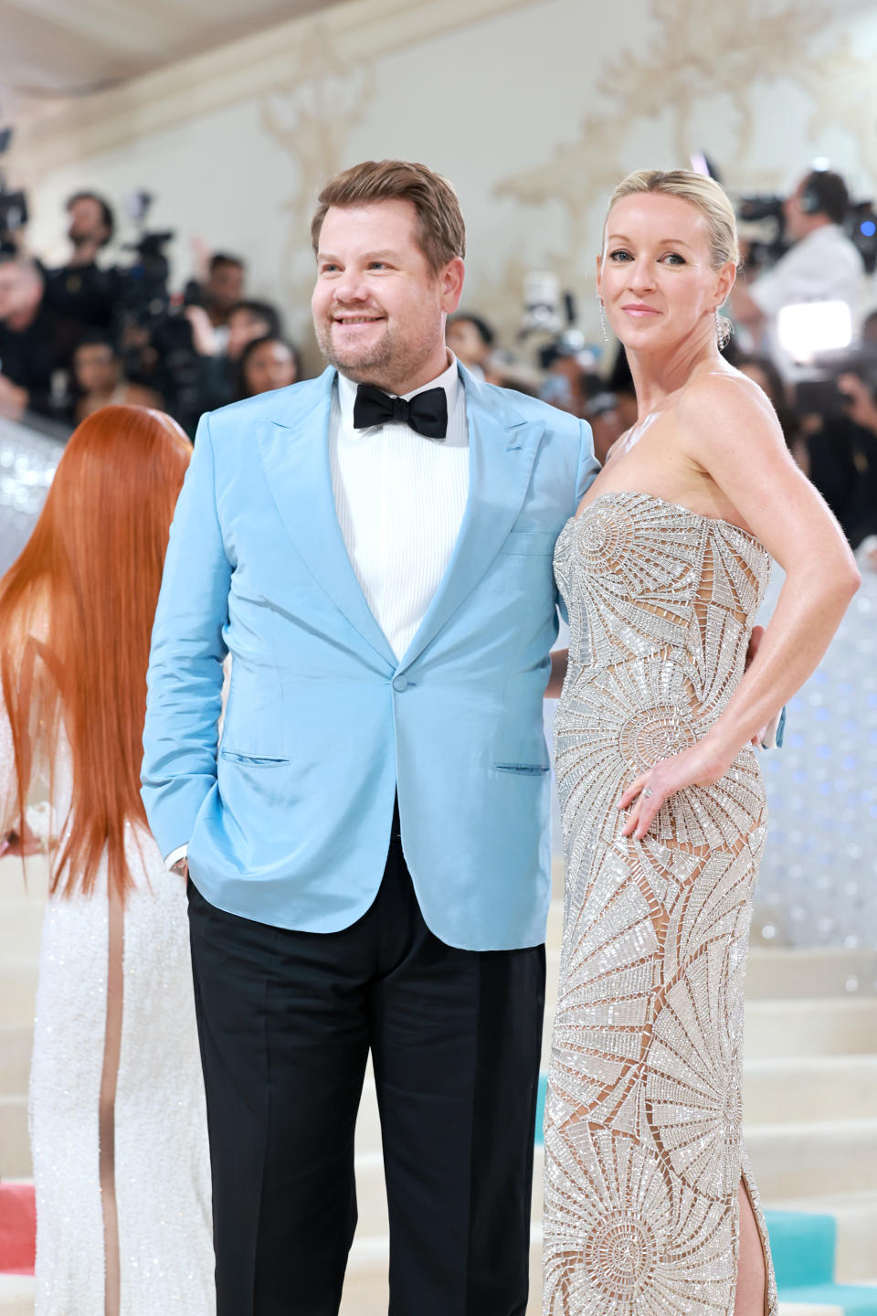 James Corden y Julia Carey en la Met Gala 2023. (Photo by Theo Wargo/Getty Images for Karl Lagerfeld)