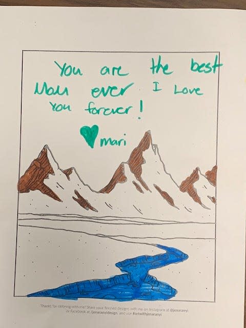 Mari Hunter was adopted last year by her second-grade teacher, Carmita Hunter. Notes strategically placed in random places, confirm Mari’s love and appreciation to her family.