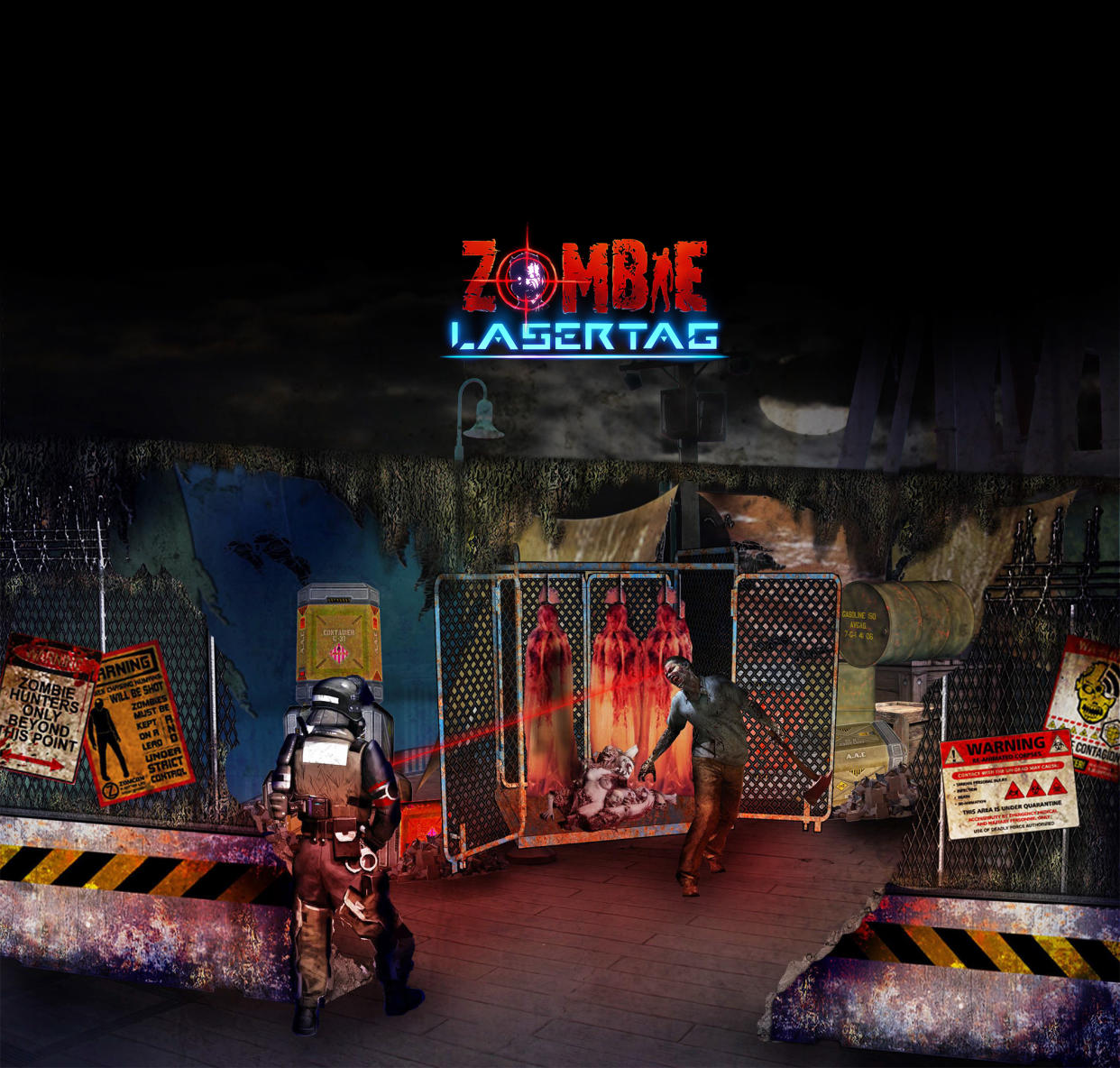 An artist impression of the Zombie Laser Tag Experience, one of the highlights for this year’s Halloween Horror Nights 7 event at Universal Studios Singapore. (Photo: USS)