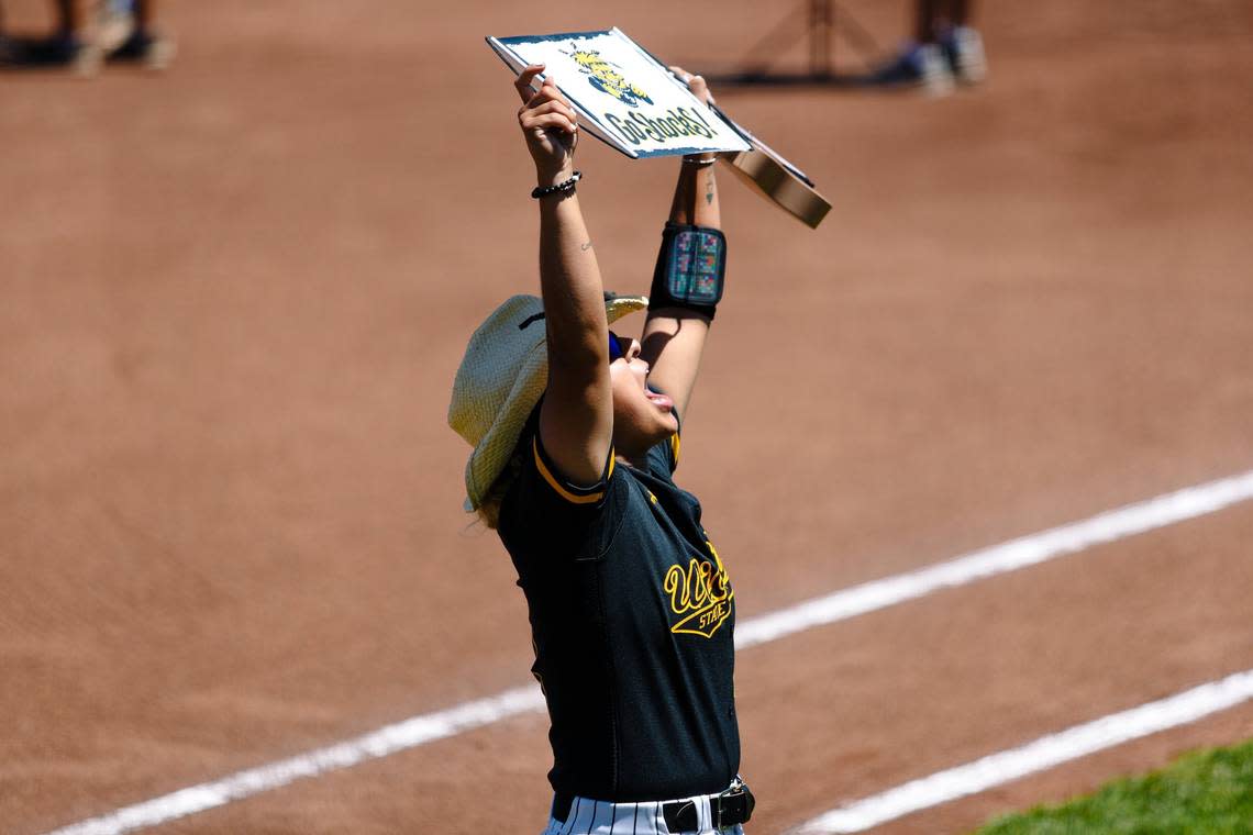 Wichita State softball player Madyson Espinosa has captivated crowds at Wilkins Stadium for the past four years as the self-proclaimed “hype woman.”