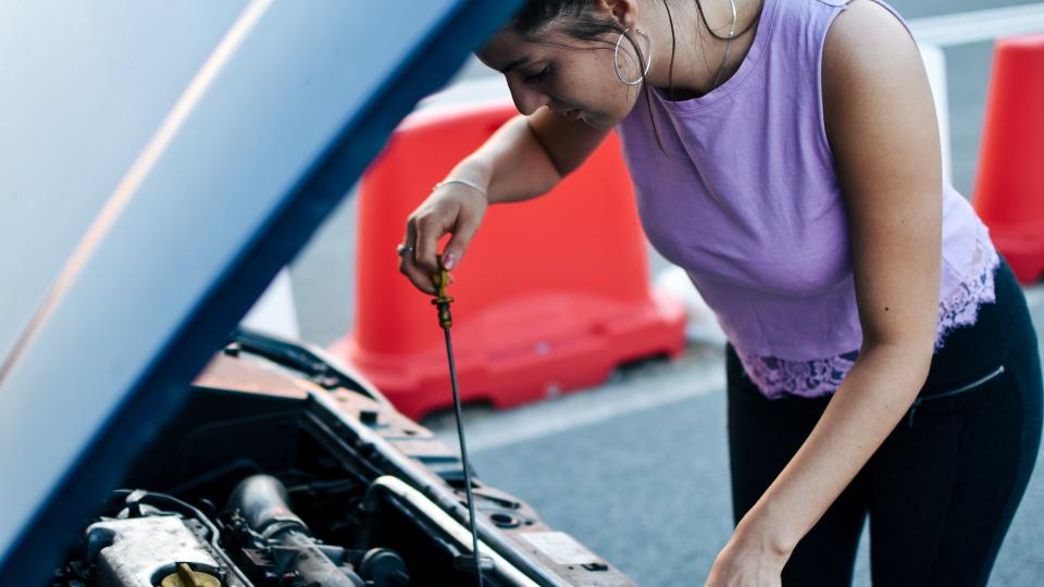 Car, Repairing, One Woman Only.