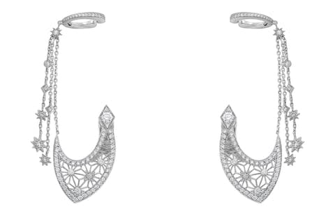 Garrard white gold and diamond Filigree earrings