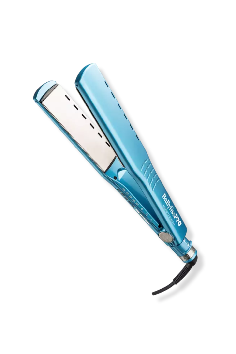 BaByliss straightener in blue with titanium plates