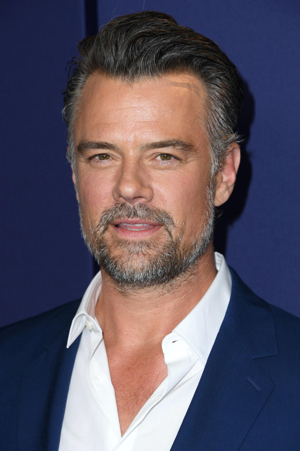 Headshot of Josh with an open shirt and salt-and-pepper mustache and beard