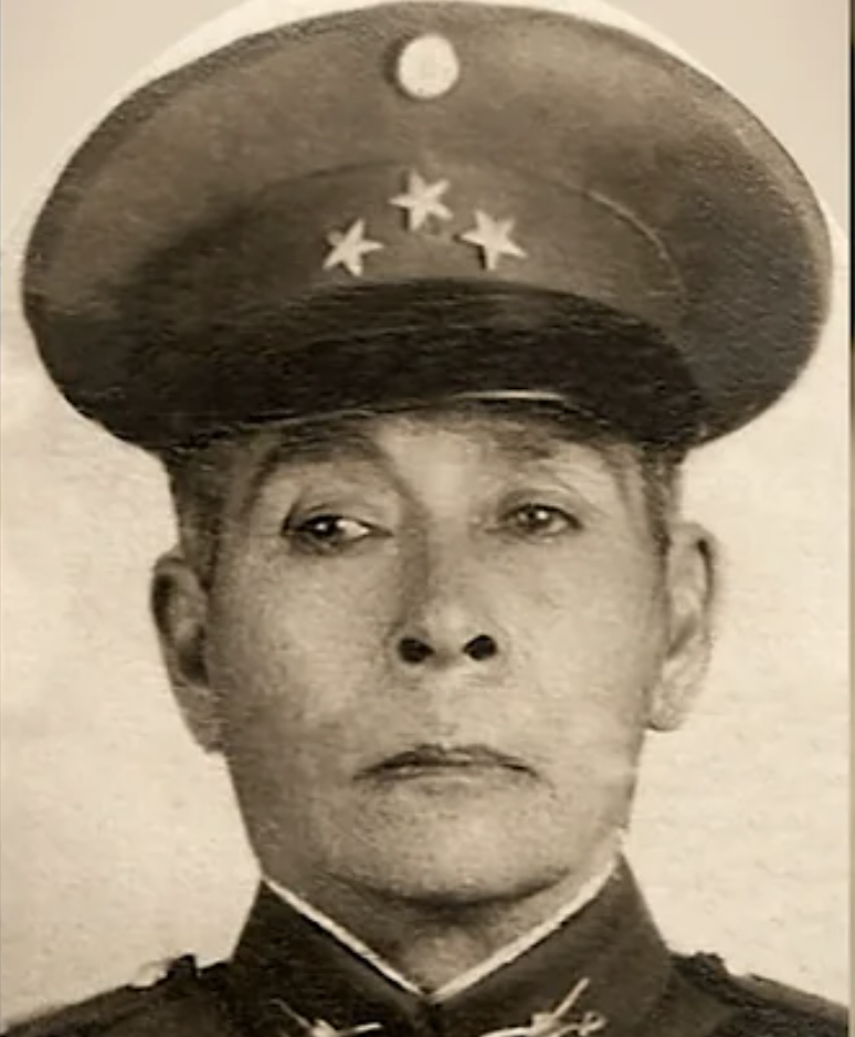 A portrait of Avila in military uniform