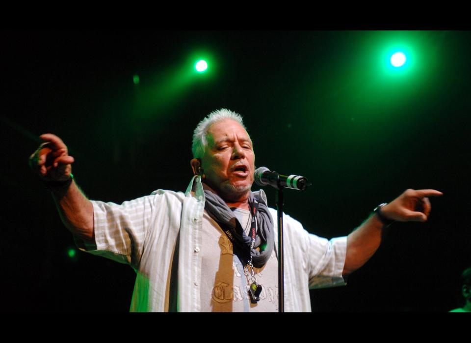 Pictured: Eric Burdon  LONDON: Eric Burdon performs a special one off reunion concert with his band War on April 21, 2008 at the Royal Albert Hall in London, England. It was Eric Burdon and War's first concert for 37 years. (Photo by Samir Hussein/Getty Images)