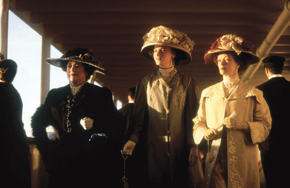 From left: Kathy Bates, Rochelle Rose and Fisher in Titanic