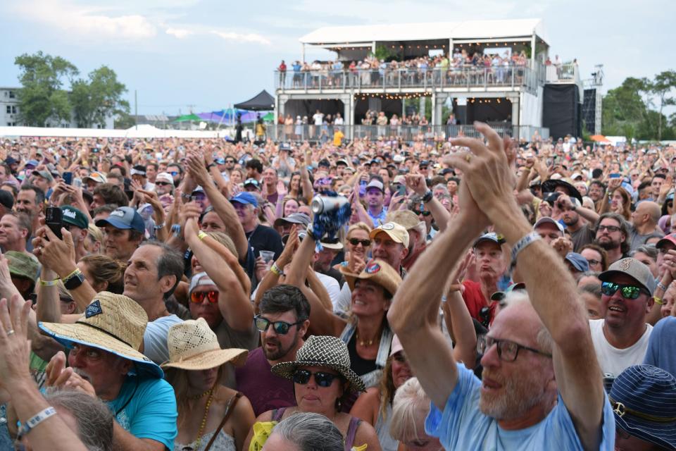 The crowd was enthusiastic  for the Avett Brothers set during last year's Beach Road Weekend music festival on Martha's Vineyard.