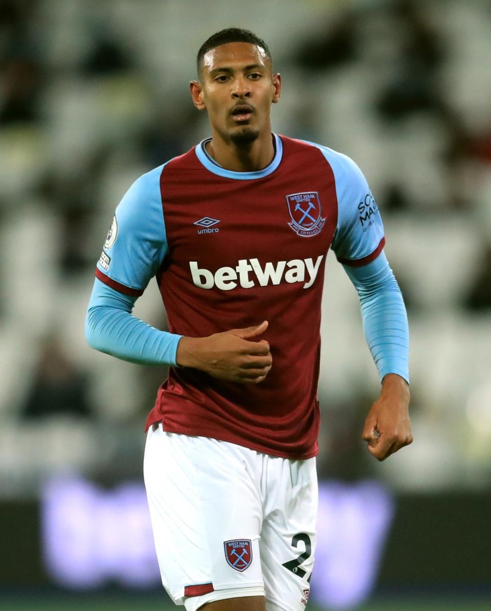 Former West Ham player Sebastien Haller has completed the first step of his treatment after being diagnosed with a testicular tumour (Adam Davy/PA) (PA Archive)