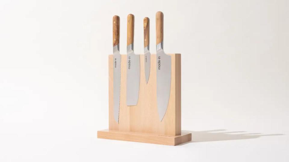 <p><a href="https://go.redirectingat.com?id=74968X1596630&url=https%3A%2F%2Fmadeincookware.com%2Fproducts%2Fthe-knife-set%2Folive-wood-set-block&sref=https%3A%2F%2Fwww.thepioneerwoman.com%2Fholidays-celebrations%2Fgifts%2Fg60387820%2Fgifts-for-dad-who-wants-nothing%2F" rel="nofollow noopener" target="_blank" data-ylk="slk:Shop Now;elm:context_link;itc:0;sec:content-canvas" class="link ">Shop Now</a></p><p>Olive Wood 4-Piece Knife Set </p><p>madeincookware.com</p><p>$589.00</p><span class="copyright">Made In</span>