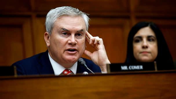 PHOTO: FILE - House Oversight Committee Chairman James Comer speaks on Capitol Hill, March 08, 2023 in Washington, DC. (Chip Somodevilla/Getty Images, FILE)