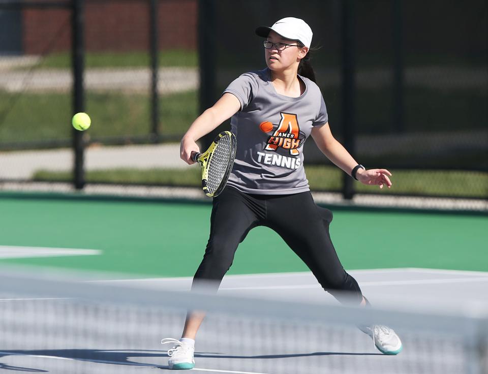 Jiwen Li has stepped up big during her senior season for the Ames girls tennis team.