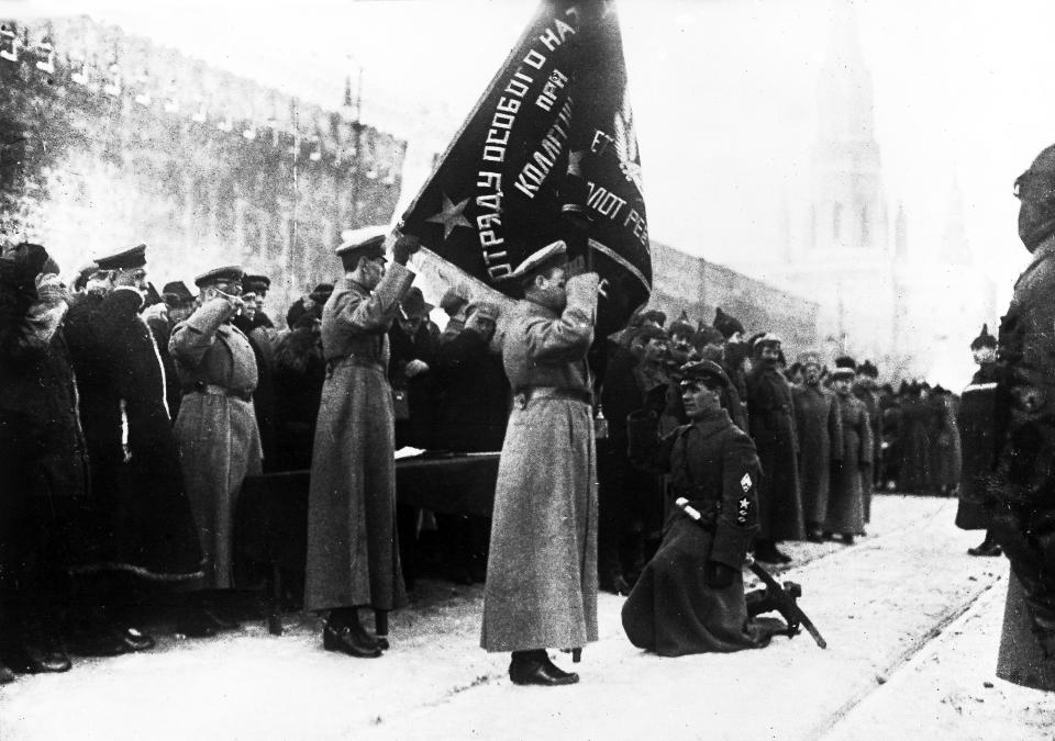 Members of a unit of Russia’s state security, the Cheka, also called the Secret Police, in Moscow Feb. 2, 1921. (Photo: AP)