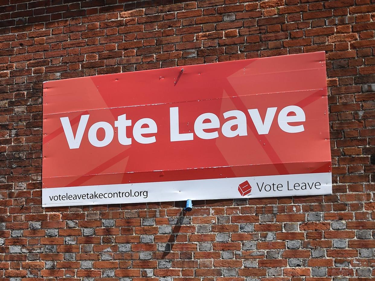 Vote Leave was fined over breaches to spending limits during the EU referendum in 2016: AFP/Getty