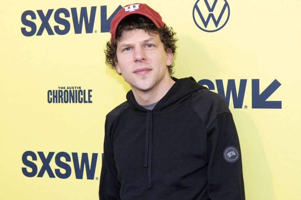 <p>Mat Hayward/FilmMagic</p> Jesse Eisenberg attends the premiere of "Sasquatch Sunset" during the 2024 SXSW Conference and Festival at The Paramount Theatre on March 11, 2024 in Austin, Texas.