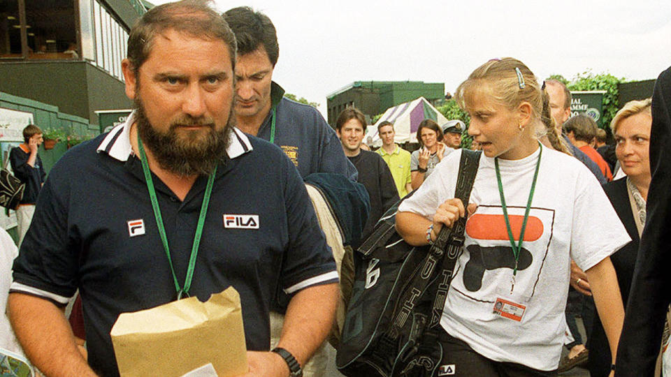 Seen here, Jelena Dokic with her father and former coach Damir at the 2000 Wimbledon tournament.