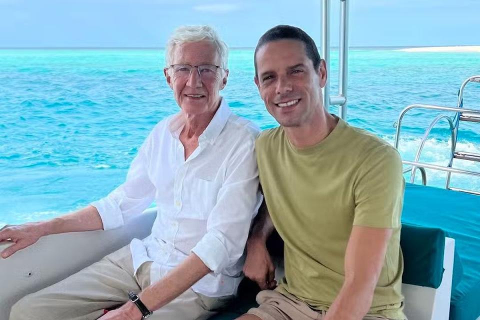 Paul O’Grady with husband Andre Portasio on holiday, in their last photo together (Andre Portasio / Instagram)