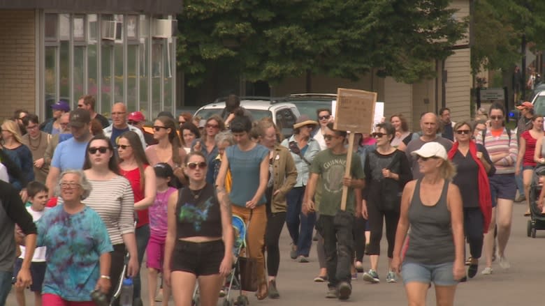 Protesters against white supremacy march in downtown Charlottetown