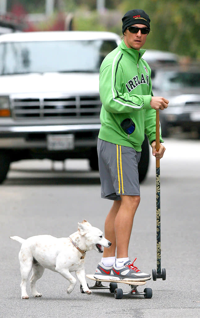 Mc Conaughey Matthew With Dog