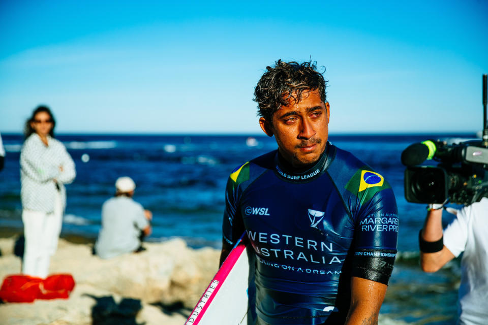 Samuel Pupo, the look of fratricide then his own slaying. <p>Photo: WSL/Aaron Hughes</p>