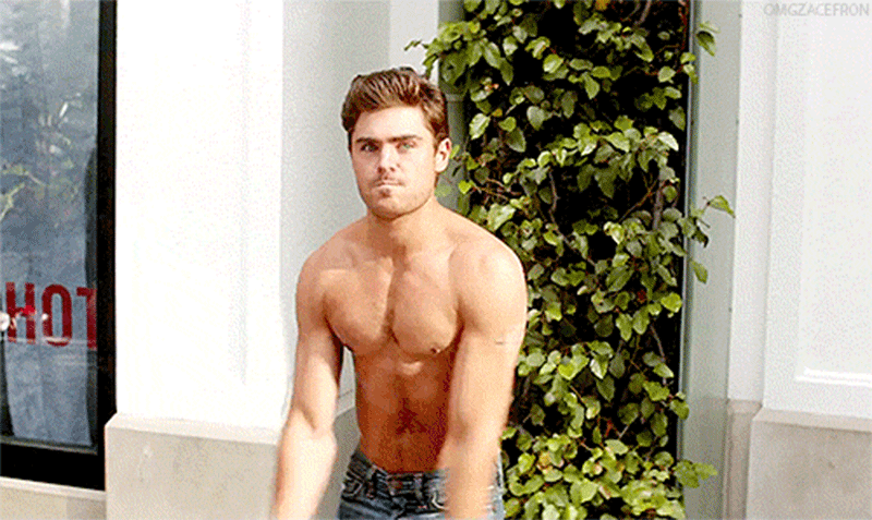 <p>This is Zac flexing some more, but now in GIF form.</p>