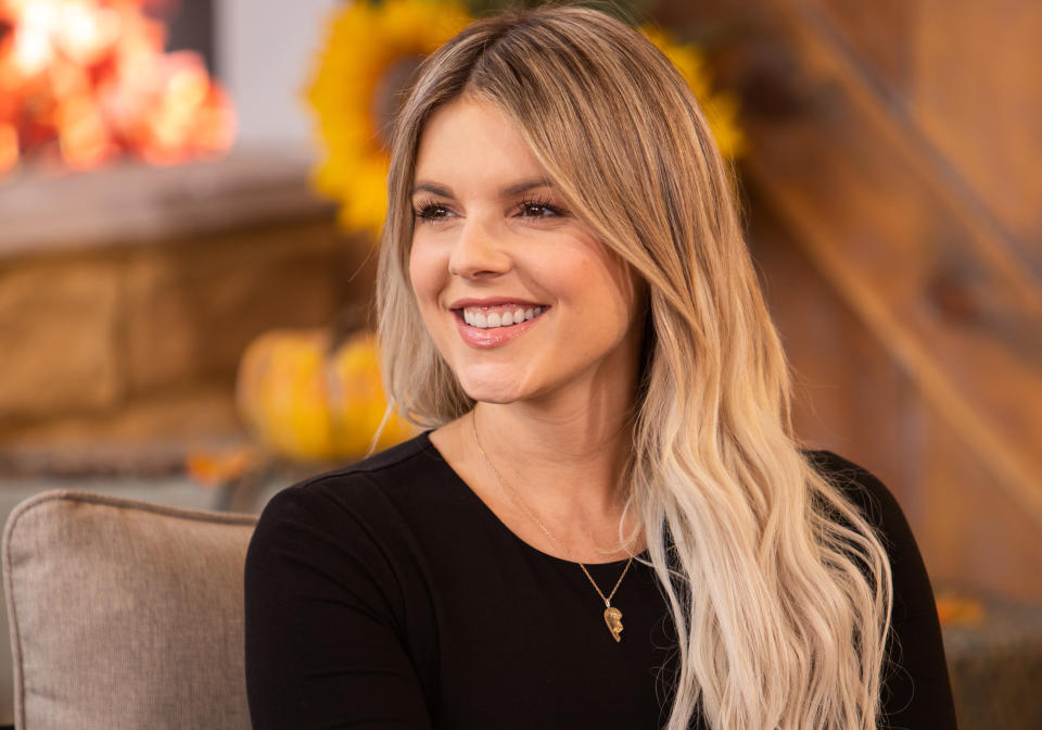 TV Personality Ali Fedotowsky-Manno on the set of Hallmark Channel's 