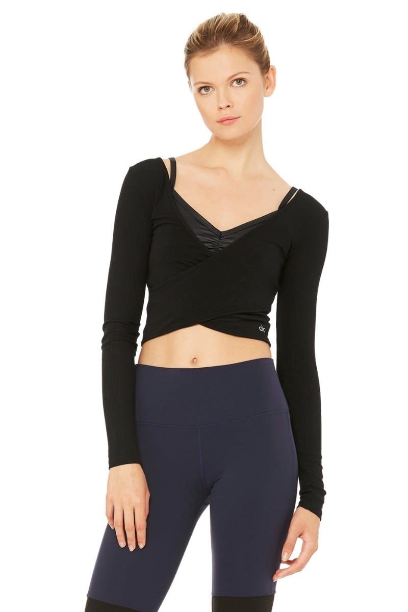 Amelia Long Sleeve Crop, $60, available at Alo.