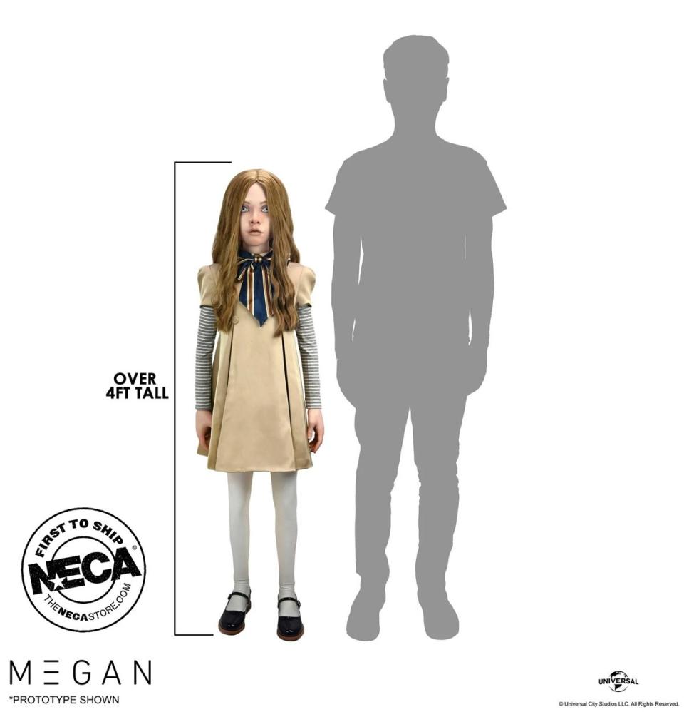 M3GAN life size replica doll scale chart