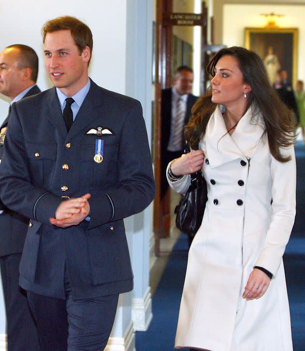 Prince William and Kate Middleton pictured in the early years of their relationship