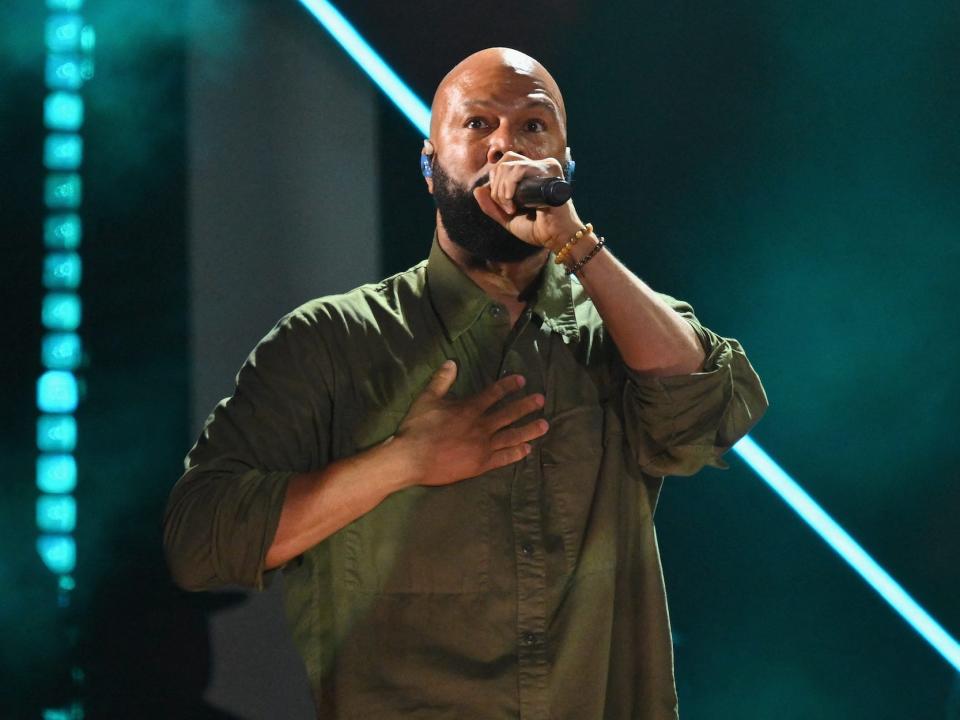 US rapper Common performs onstage during the Global Citizen Festival at Central Park in New York City on September 23, 2023.