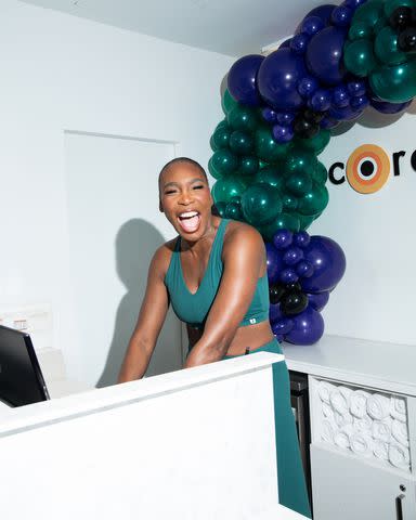 <p>Madison Lane</p> Venus Williams attends a CorePower class on Oct. 25 in New York City, in celebration of her brand EleVen's collaboration with CorePower.