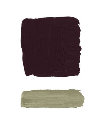 Aubergine and Gray-Green