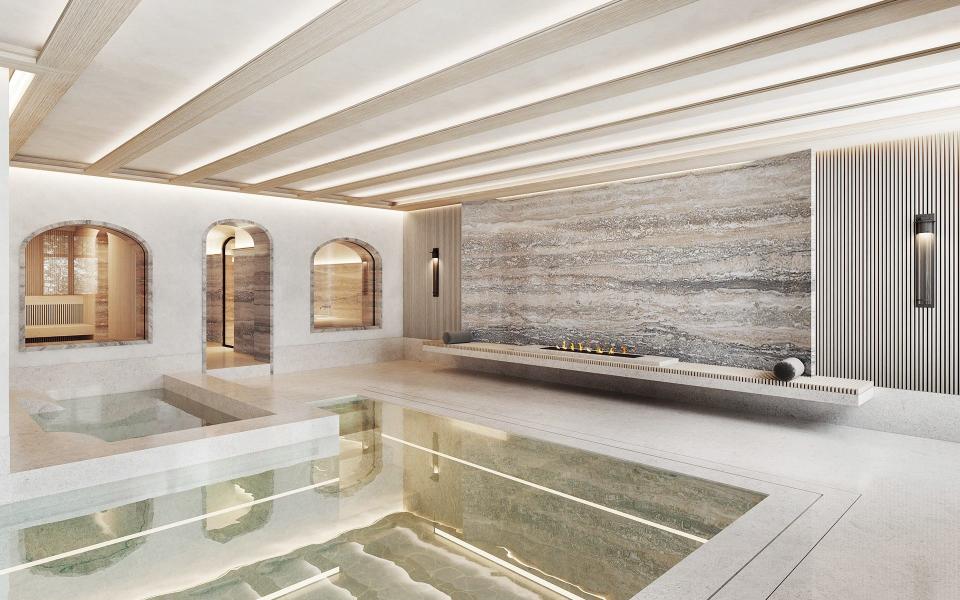 A high-spec marble-clad basement spa