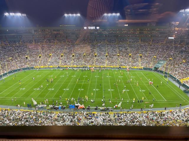 The Packers filled a stadium for their Family Night; the Bears definitely  did not for theirs