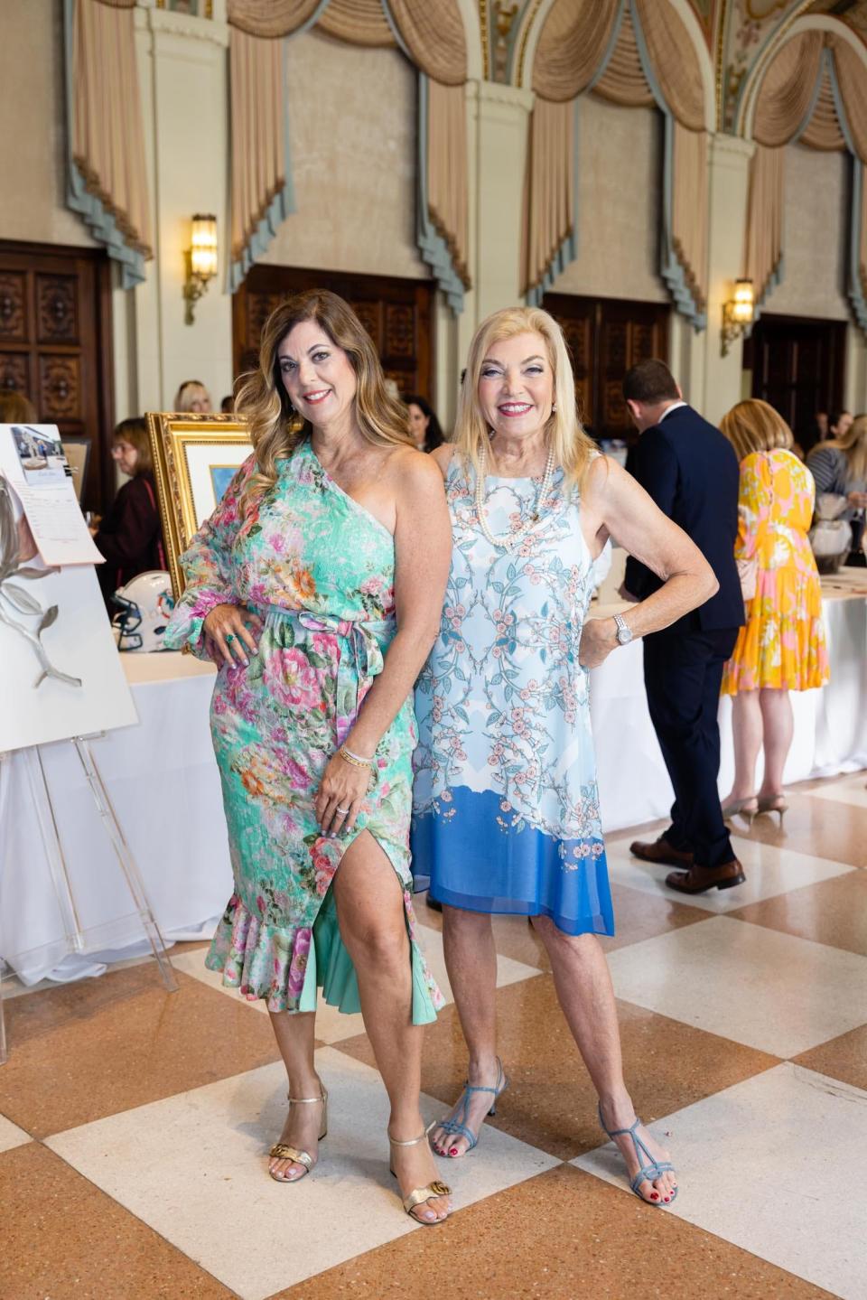 Lisa Leder and Nancy Hart at the Richard David Kann Melanoma (RDK) Foundation luncheon and fashion show at The Breakers March 20, 2023 in Palm Beach. 