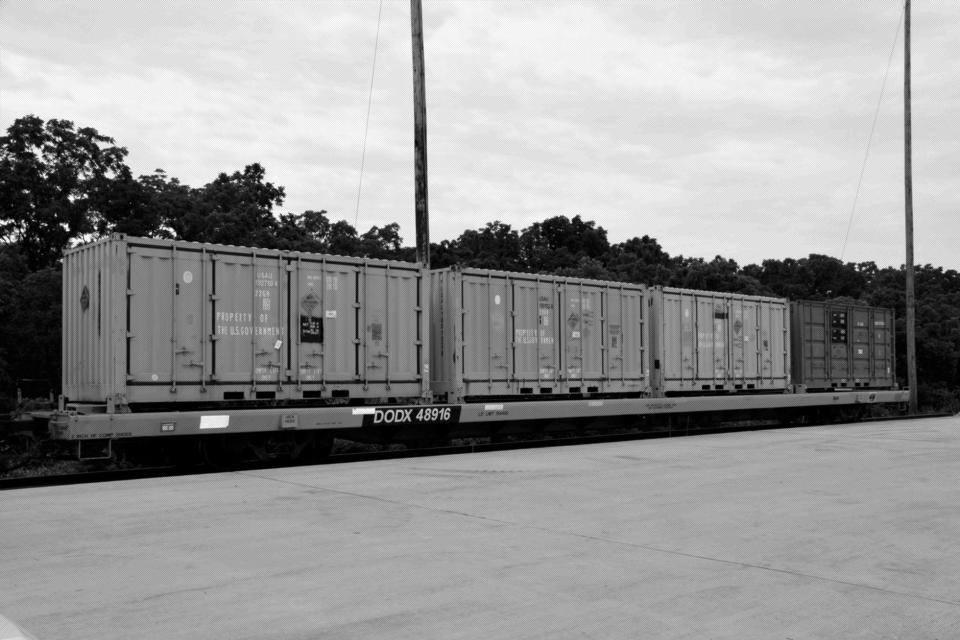 A photo illustration of a rail car from which armor-piercing grenades were stolen. The theft was discovered after the train arrived at the Letterkenny Army Depot in central Pennsylvania in July 2017. Investigators determined that an ammunition canister containing 32 rounds of 40mm M430A1 grenades, property of the U.S. Marine Corps, was missing. (AP Illustration)