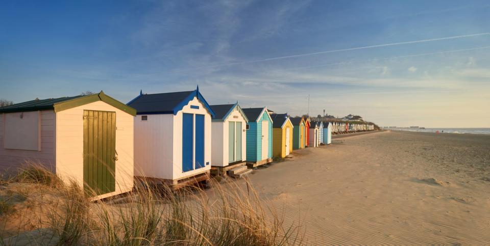 <p>So picturesque that people splash out six figures on rainbow-coloured beach huts here, Southwold in Suffolk is the definition of a postcard-perfect British seaside town. It’s just under three hours by car from London; by train, you’ll have to board a service at Liverpool Street bound for Darsham or Halesworth (changing in Ipswich) and make the 20-minute journey to Southwold by cab. It’s worth it for the pier, the promenade and the Electric Picture Palace (a revived vintage cinema). </p><p><strong>Where to stay: </strong>At the <a href="https://www.booking.com/hotel/gb/the-swan.en-gb.html?aid=2070929&label=beaches-near-london" rel="nofollow noopener" target="_blank" data-ylk="slk:Swan;elm:context_link;itc:0;sec:content-canvas" class="link ">Swan</a> on the marketplace, fuchsia four-posters, lime-green sofas, a brewery and a distillery await.</p><p><a class="link " href="https://www.redescapes.com/offers/suffolk-southwold-swan-hotel" rel="nofollow noopener" target="_blank" data-ylk="slk:READ OUR REVIEW AND BOOK;elm:context_link;itc:0;sec:content-canvas">READ OUR REVIEW AND BOOK</a></p><p><a class="link " href="https://www.booking.com/hotel/gb/the-swan.en-gb.html?aid=2070929&label=beaches-near-london" rel="nofollow noopener" target="_blank" data-ylk="slk:BOOK NOW;elm:context_link;itc:0;sec:content-canvas">BOOK NOW</a></p>