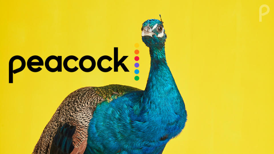 Logo for Peacock TV streaming service, which will offer an Alcaraz vs Tsitsipas live stream