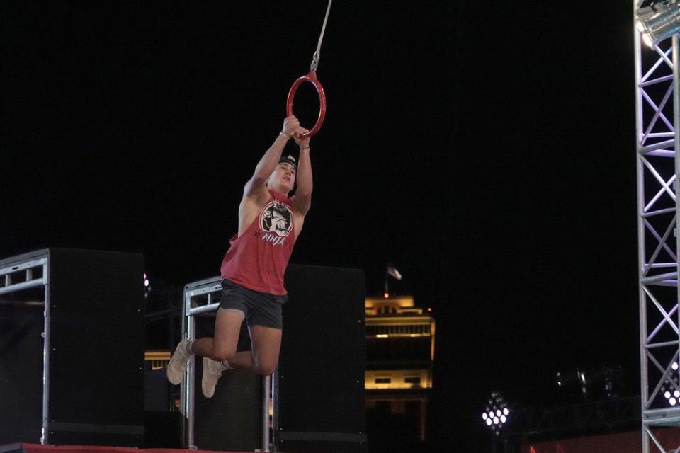 Kai Beckstrand competes in the Season 15 finals of “American Ninja Warrior.”