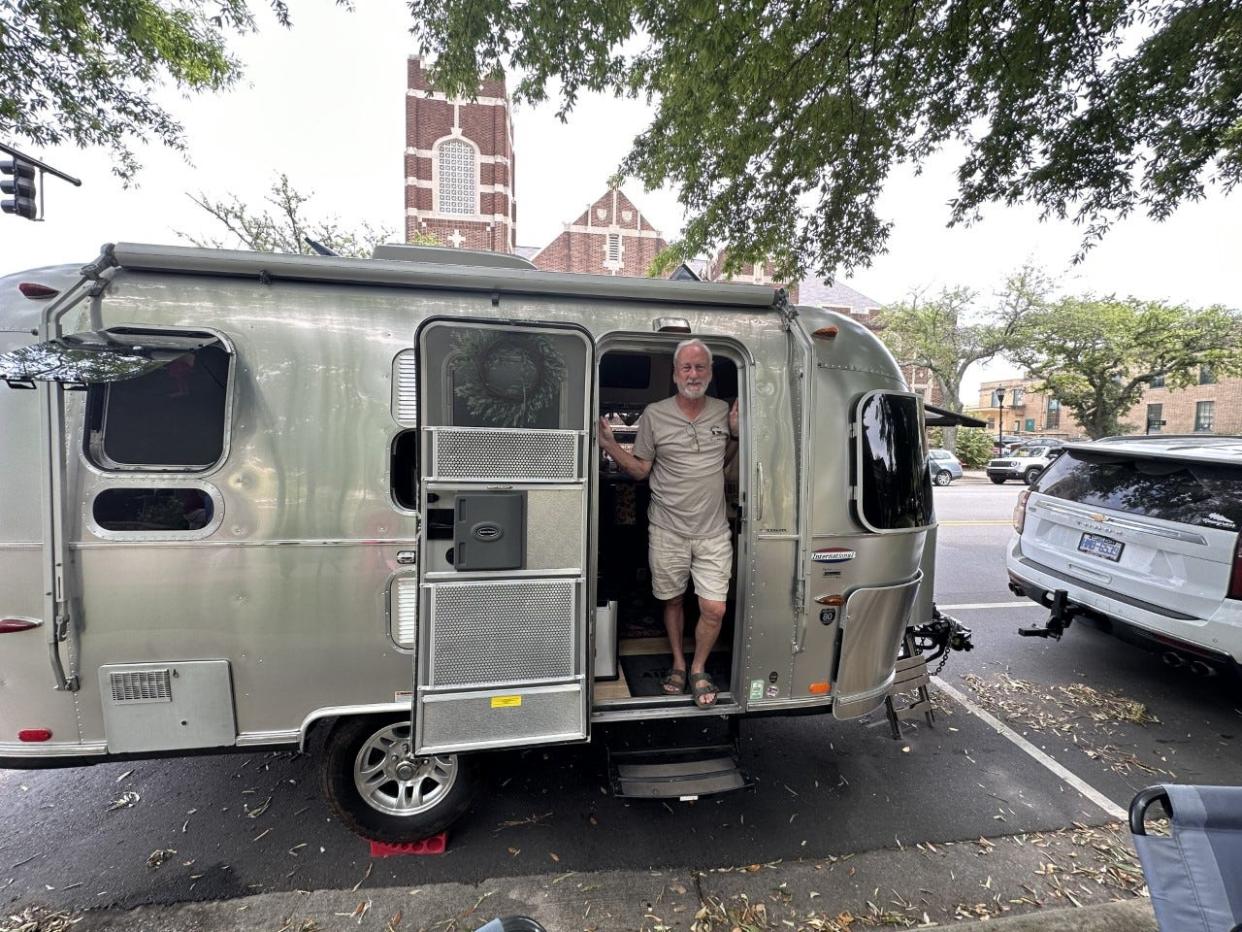 Roger Holland, local resident, started the Shining in Shelby airstream rally. The third event took place recently with attendees coming from all over the region to spend time in uptown Shelby.