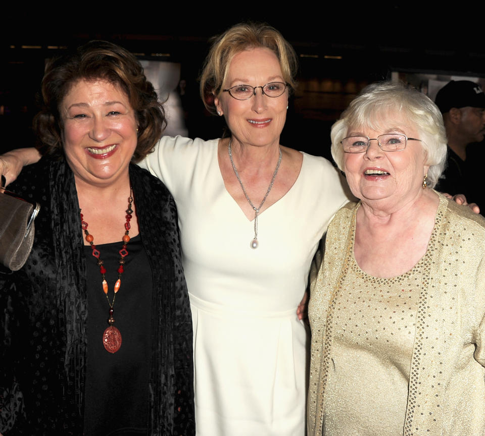 Margo Martindale, Meryl Streep and June Squibb attend the premiere of "August: Osage County" at Regal Cinemas LA Live on Dec. 16, 2013, in Los Angeles. (Kevin Winter via Getty Images)