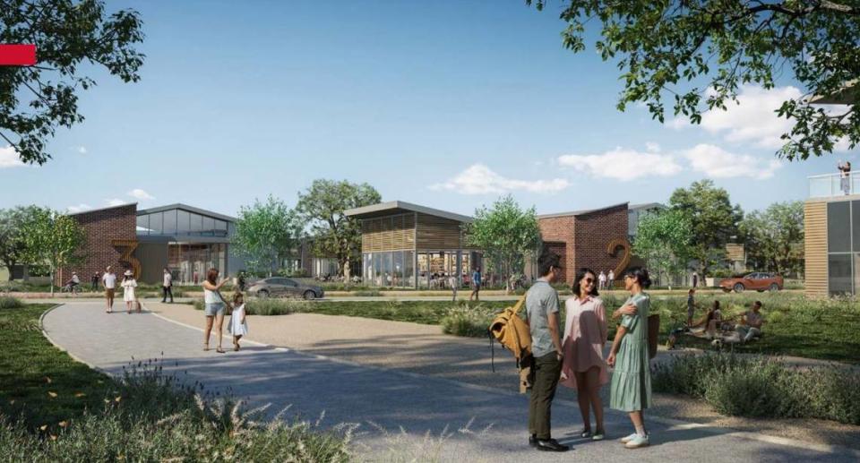 A rendering of The Landing Paso Robles, which would transform the old boys’ school off Airport Drive.